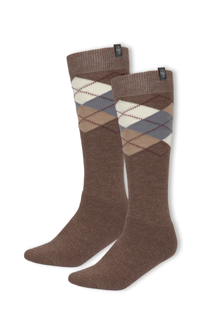 KANTRIE Thermo Karo Kniestrümpfe